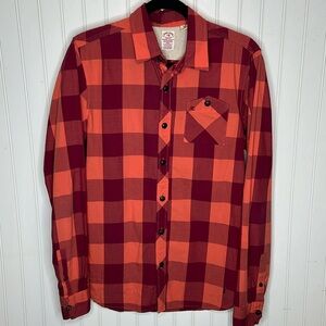 Scotch and Soda Ams Couture Pink Peach Plaid Top Size Medium